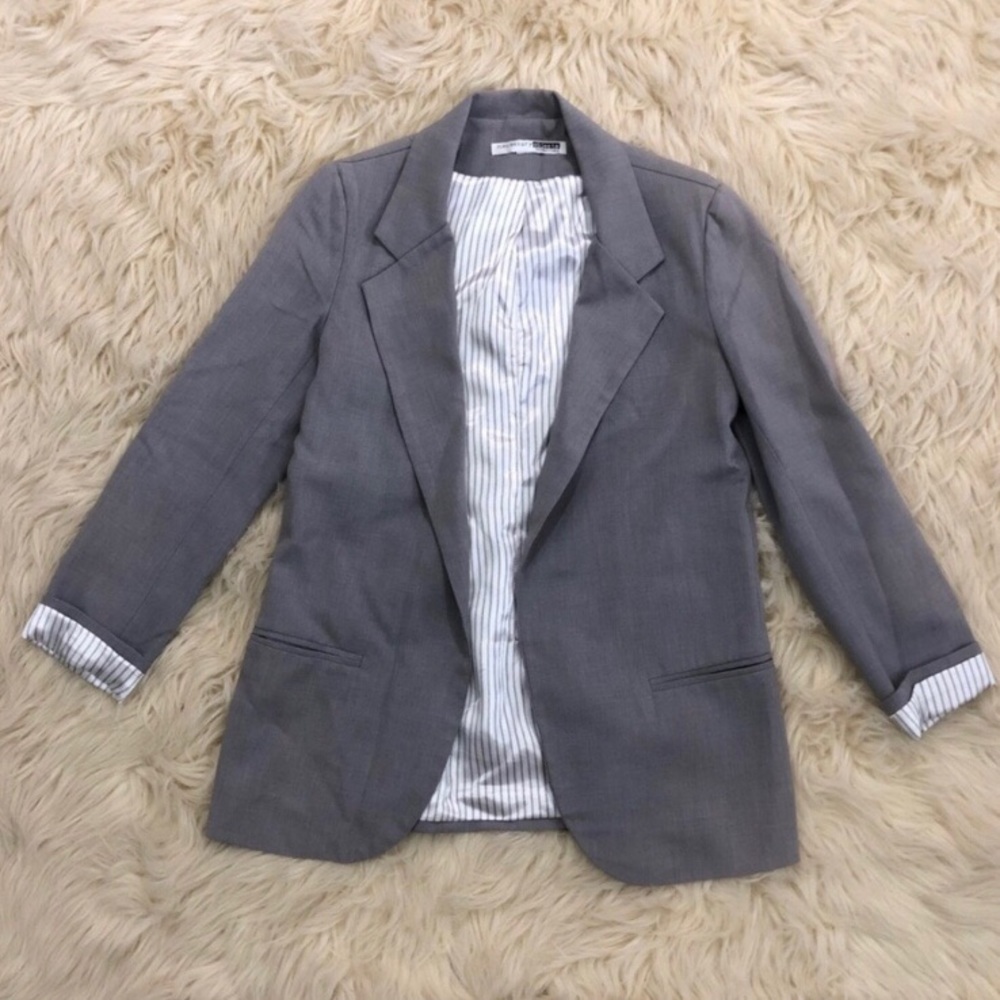 Necessary Objects Grey Lined Blazer